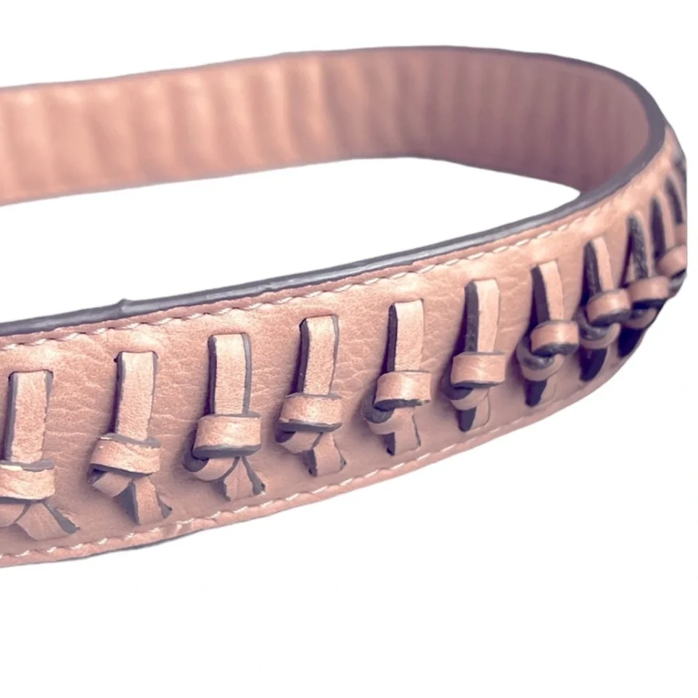 ENZO ANGIOLINI BELT Blush Pink Braided Clip Size Small / Medium FAST SHIP 440-24 - Picture 9 of 11